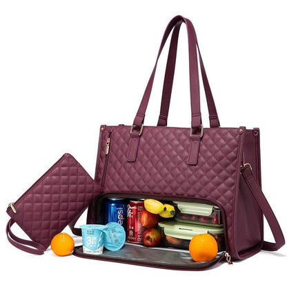 Women Stylish Fashion Commute Office Insulated Work Handbag Lunch Bag
