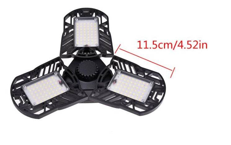 Lampe de garage déformable, lumière de radar, lampe industrielle d'entrepôt, éclairage domestique haute intensité