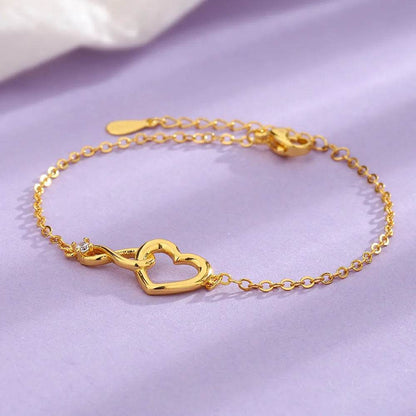 Bracelet cœur Bijoux de mode Bracelet amour polyvalent Cadeau pour petite amie Saint-Valentin