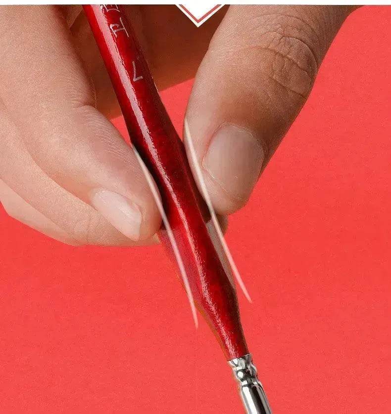 Gouache Oil Painting Watercolor Hand-painted Crochet Pen Paint Brush Miniature and Micro Detail Paint Brush, Triangular Grip Handles Art Brushes For  Acrylic Painting