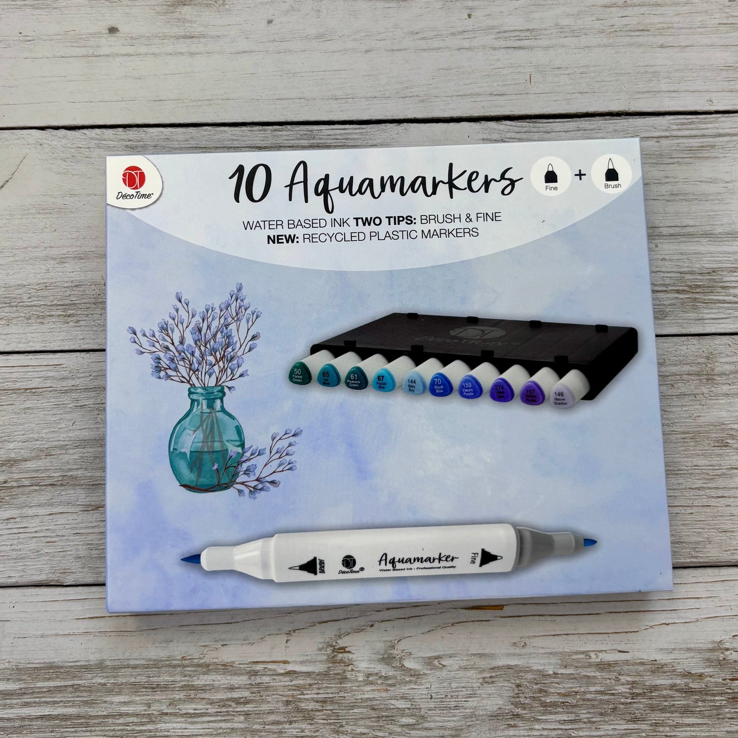Marqueurs aquarelles Deco Time - Teintes célestes