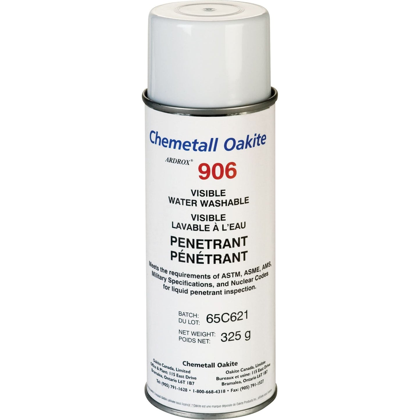 906 Water Washable Visible Penetrants, Aerosol Can