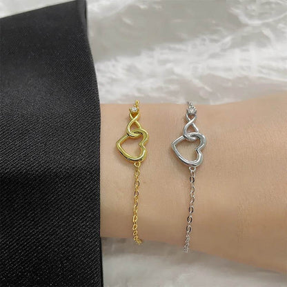Bracelet cœur Bijoux de mode Bracelet amour polyvalent Cadeau pour petite amie Saint-Valentin