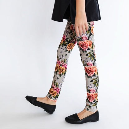 Youth Bamboo Leggings | Palm Fronds
