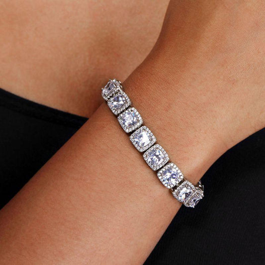 Bracelet Tennis en Or Blanc 18K