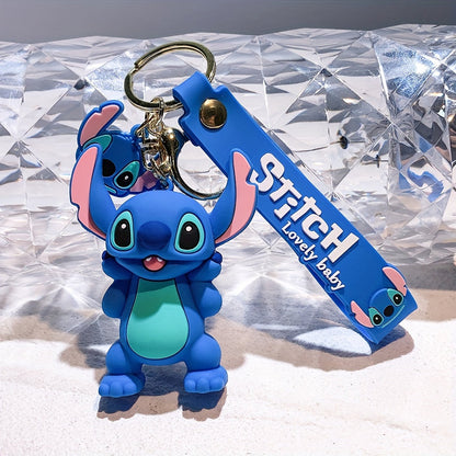 Disney Lilo & Stitch Accessories Keychain - 3 Adorable Styles with Durable Keyring & Car Charm - Perfect Gift Idea - Collectible Item - Ladies Keychains - Halloween Themed - UME Brand