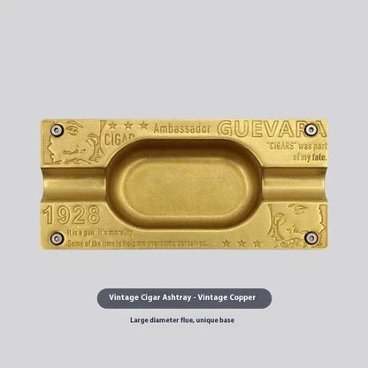 Metal Gold and Silver 2 slot Cigar Ashtray