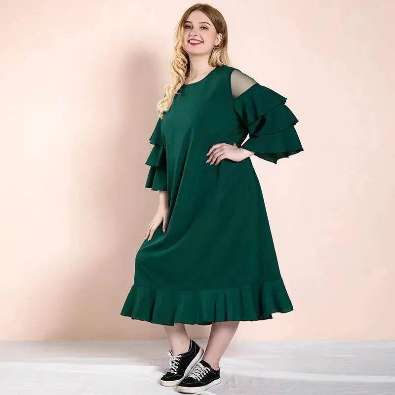 Robe d'été et de printemps pour femme, grande taille, robe mi-longue pour maman, best-seller au Moyen-Orient