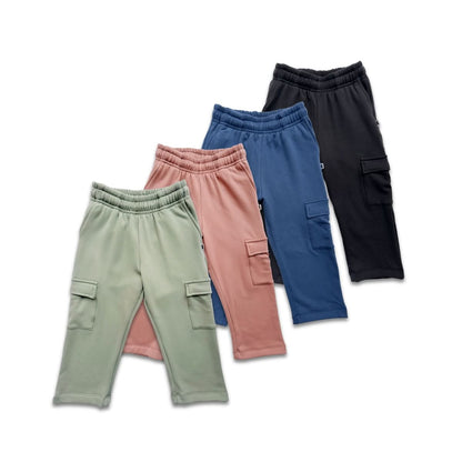 Kids' Bamboo Fleece Cargo Pants | Terracotta