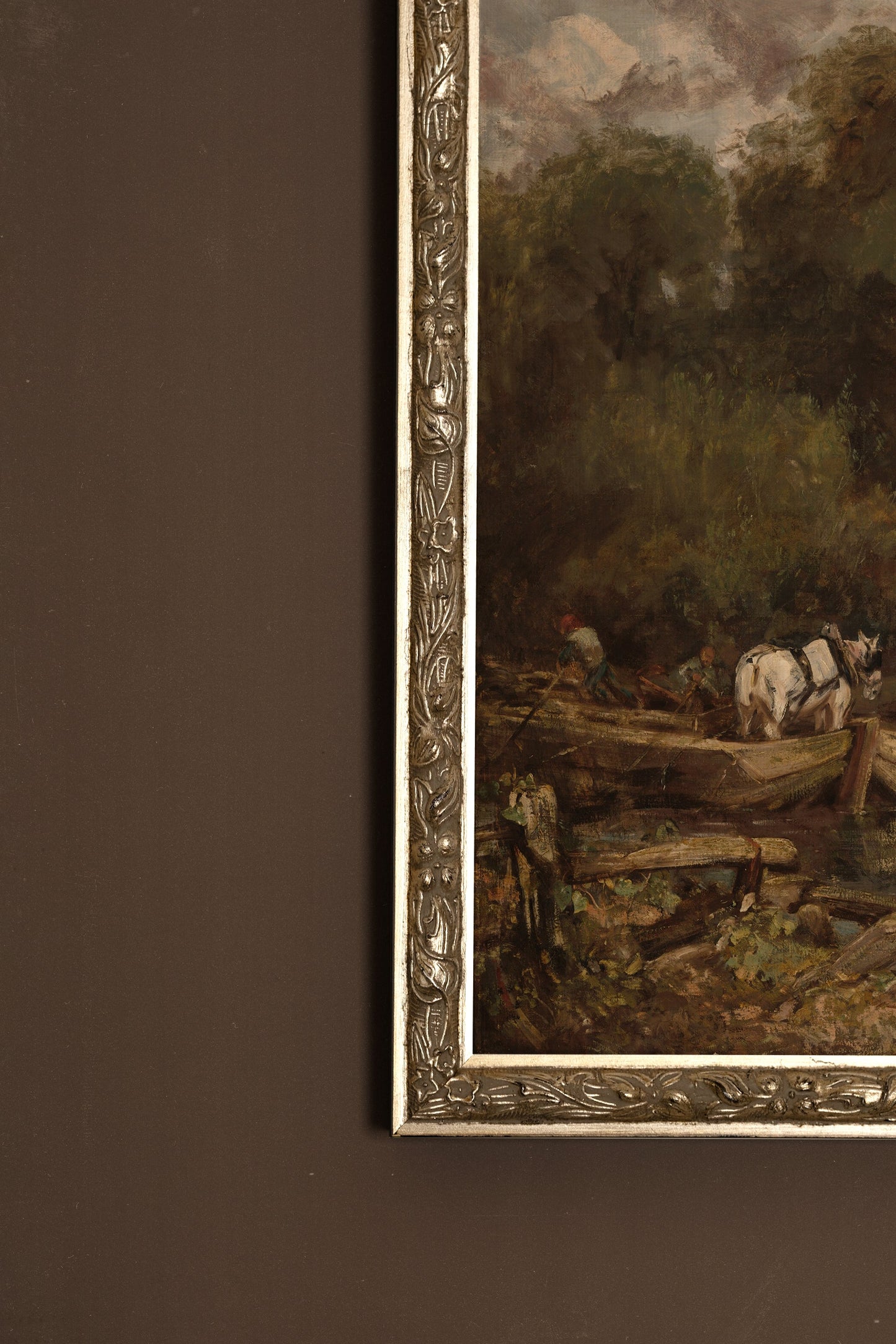 L'ART DES PAYSANS, CADRE VINTAGE ARGENT