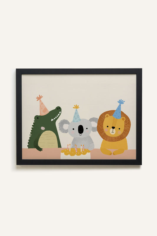 Copains de Fête, Framed rigid canvas