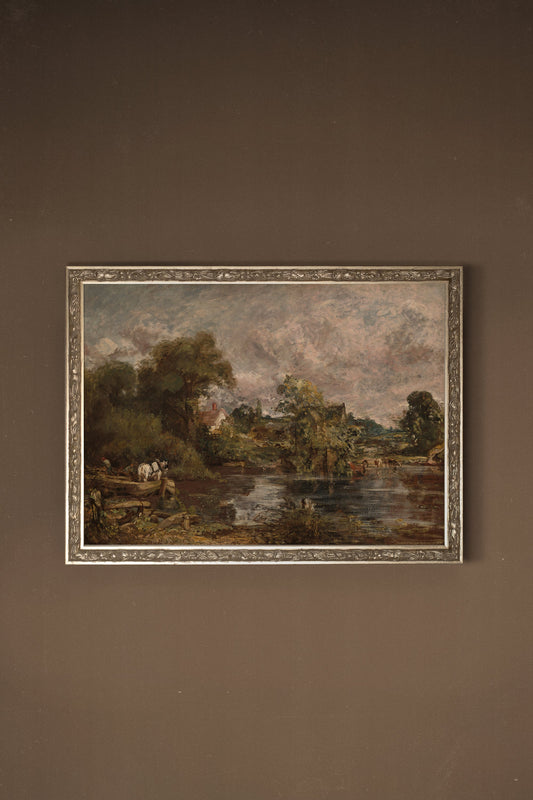 PEASANT ART, VINTAGE SILVER FRAME