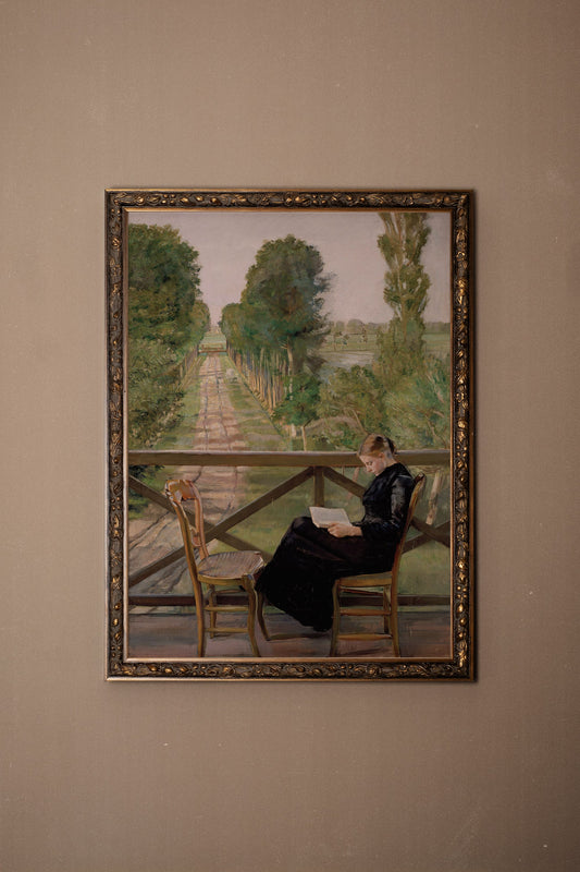 SUMMER READING, VINTAGE BRONZE FRAME