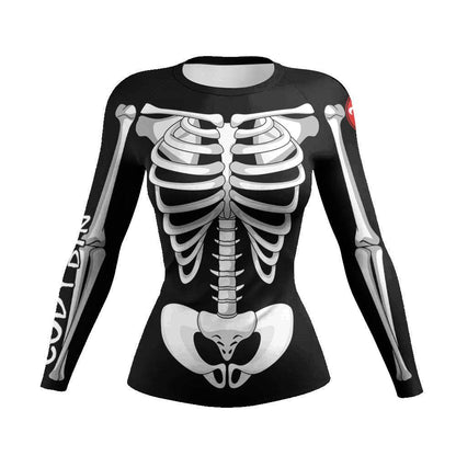 Printed Slim Fit Long Sleeve Workout Tops for Women