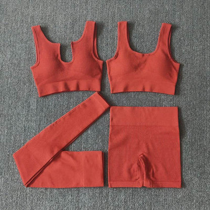 6pcs Yoga Workout Outfit set for women Gym clothes