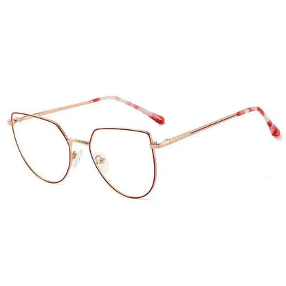 Women's Plate Anti-Blue Light Glasses Fashion Metal Large Frame