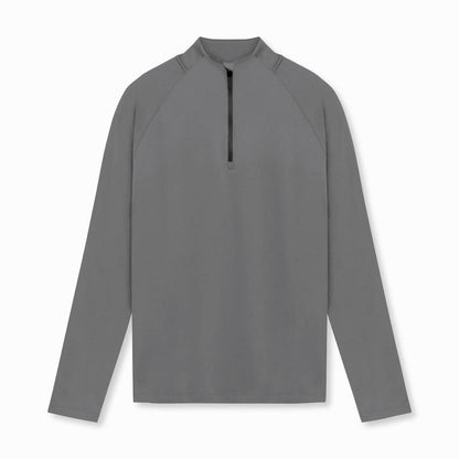 Men Quick Drying Long Sleeve Half Zip Activewear Muscle Fitted shirt Workout Gym T-shirt Top