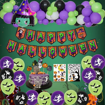 Halloween Party Decoration Balloon Combo Skull Pumpkin