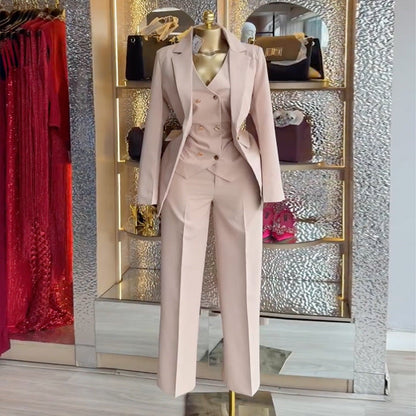 Spring Elegant Women's Solid-Color Three-Piece Set