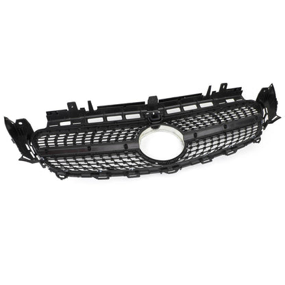 Diamond Silver Edge Front Grille For 2016 To 2019 Mercedes-Benz W213 E300 E400