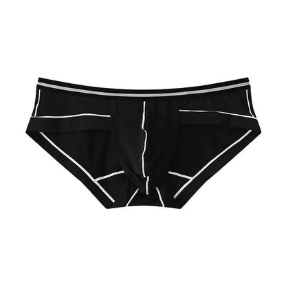 Ice Silk Men's Summer Breathable Solid Color Pouch Brief Underwear