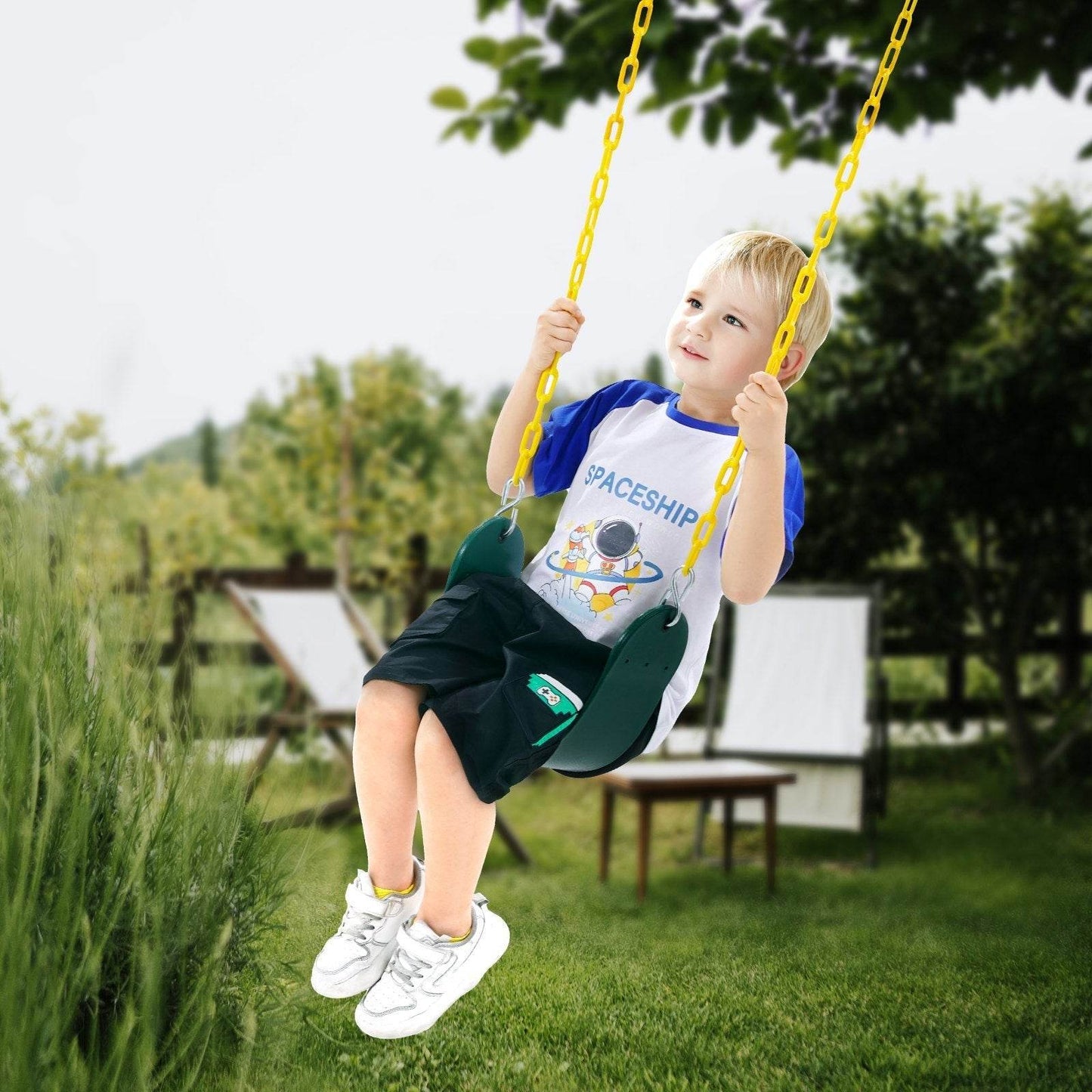 2-Pack Swing Seats Swings Replacement For Outdoor Swing Set 66 Inch Chain