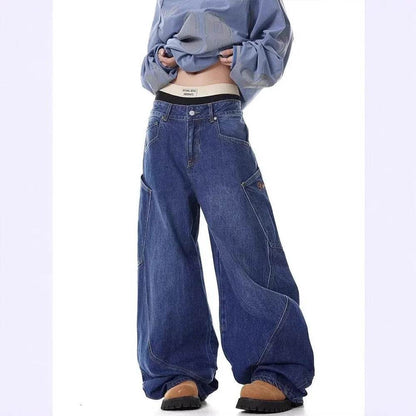 Design Large Pocket Machete Baggy Jeans Pant For Men And Women