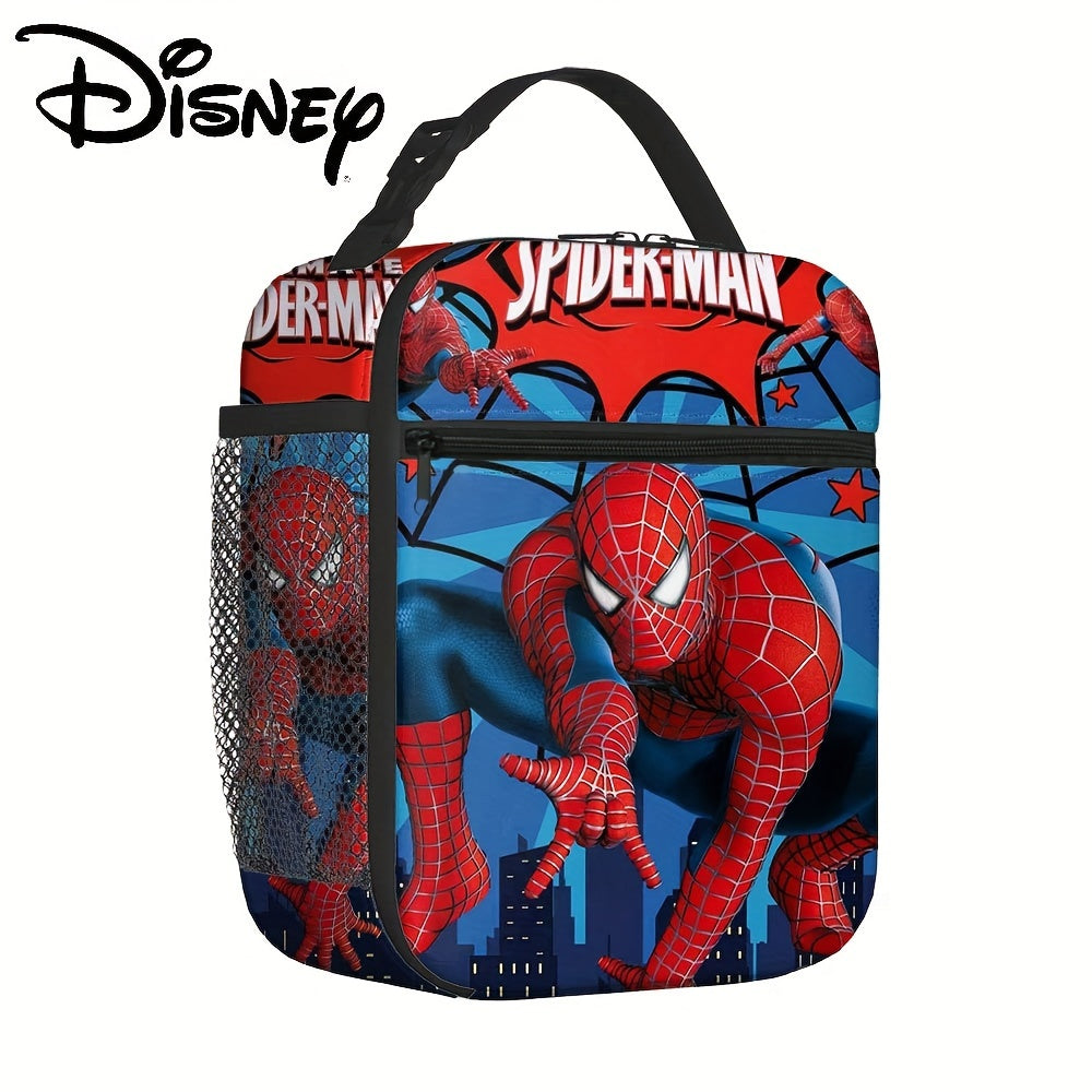 Disney Marvel Spider-Man Insulated Lunch Bag - Lightweight Nylon, Polyester Lined, Perfect For Work, School & Outdoor Camping