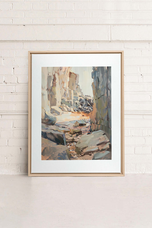 SENTIER ROCHEUX, Œuvre sur toile tendue