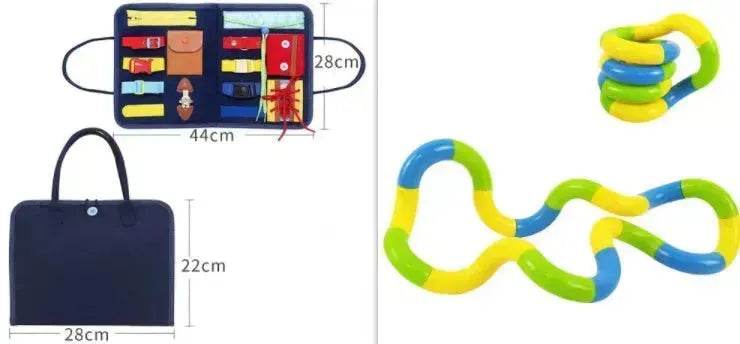Nouvelle planche d'activités pour enfants Busy Board, jeu d'apprentissage de l'habillage et du boutonnage pour bébé, jouet d'apprentissage sensoriel préscolaire pour l'éducation précoce