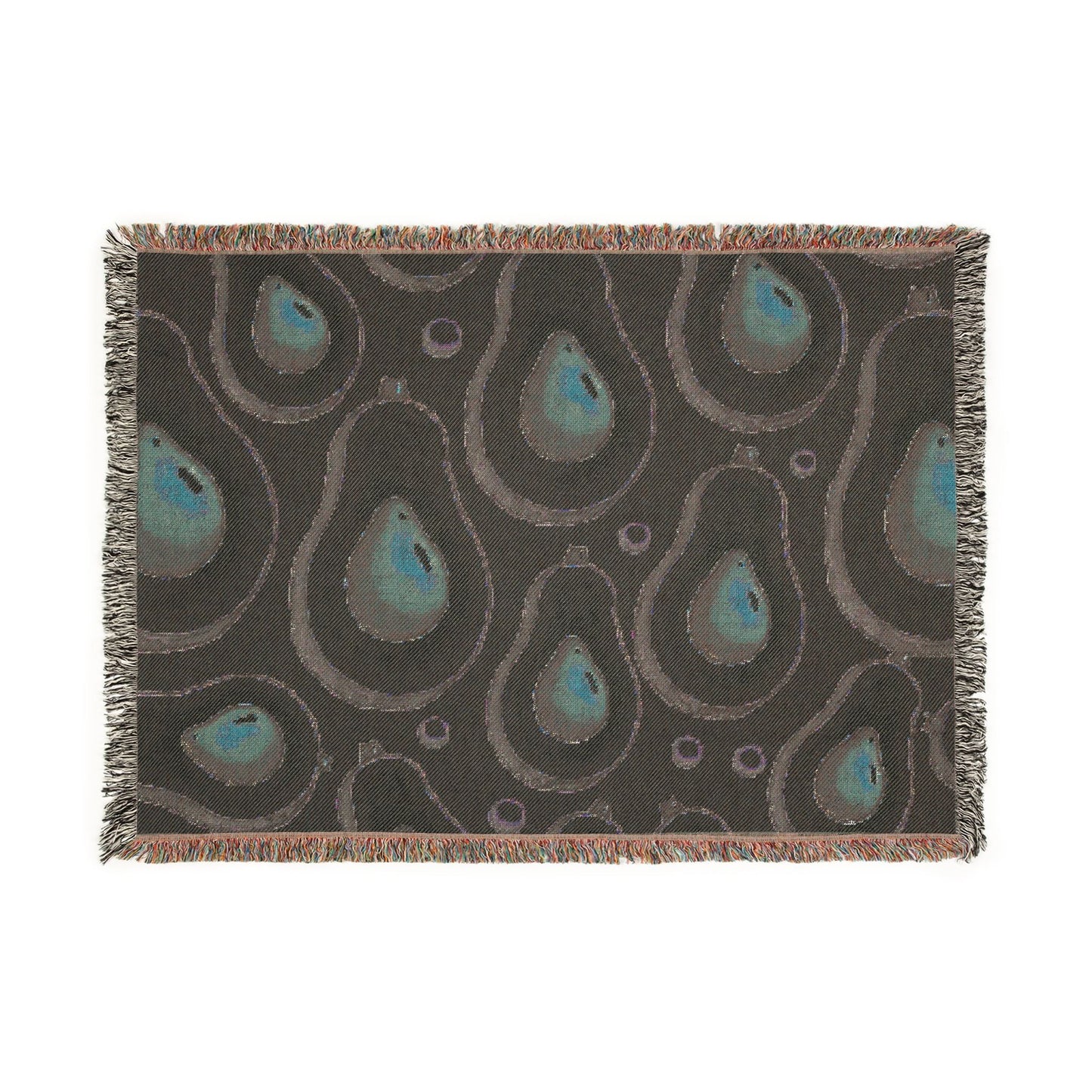 Avocado Pattern Woven Blanket – Cozy Decorative Throw for Kitchen, Living Room & Gifts