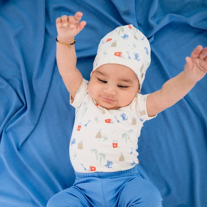 Bamboo Baby Short-Sleeved Onesie | Tangerine Crush