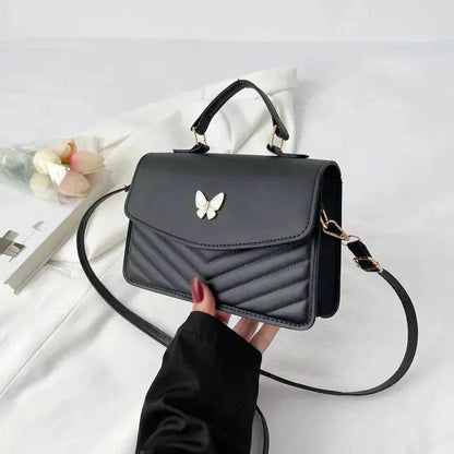 Ladies Leather Square Shaped Flap Quilted Crossbody bag for women
