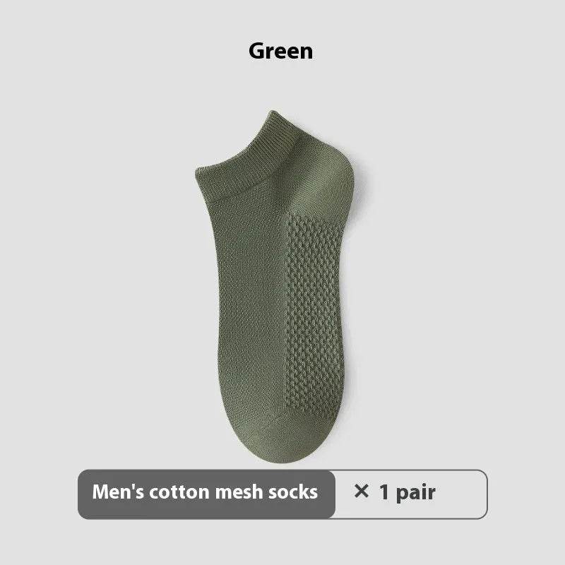 Cotton Anti-Pilling Ankle socks absorbing Invisible Tight Mesh Boat Socks