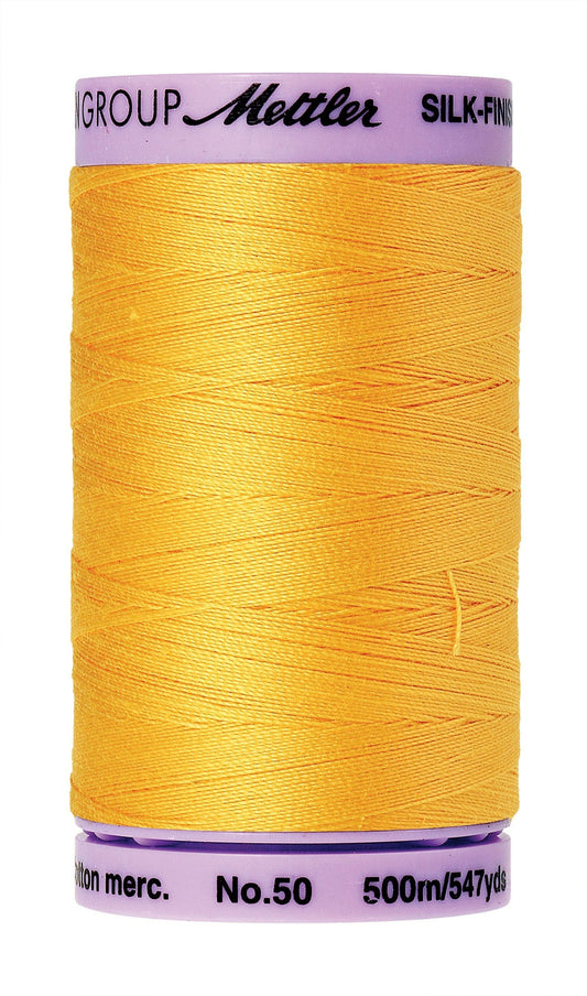 Mettler  Silk-Finish 50wt Solid Cotton Thread 547yd/500M Summersun