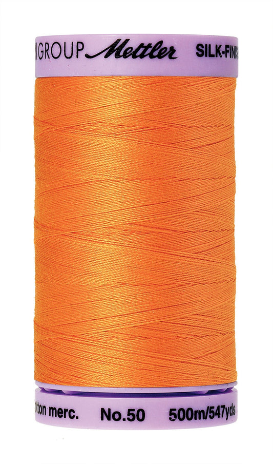 Mettler  Silk-Finish 50wt Solid Cotton Thread 547yd/500M Pumpkin