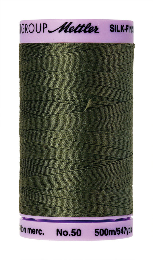 Mettler Silk-Finish 50wt Solid Cotton Thread 547yd/500M Burnt Olive