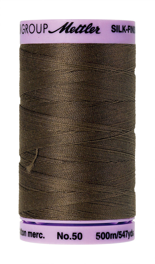 Mettler  Silk-Finish 50wt Solid Cotton Thread 547yd/500M Olive