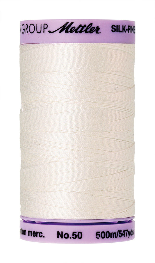 Mettler  Silk-Finish 50wt Solid Cotton Thread 547yd/500M Candlewick