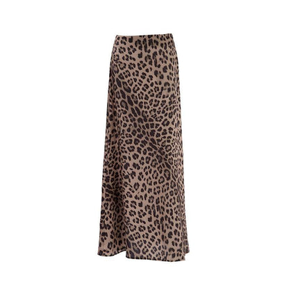 Leopard Long Skirt Fashion Mermaid Skirt Womens Clothing
