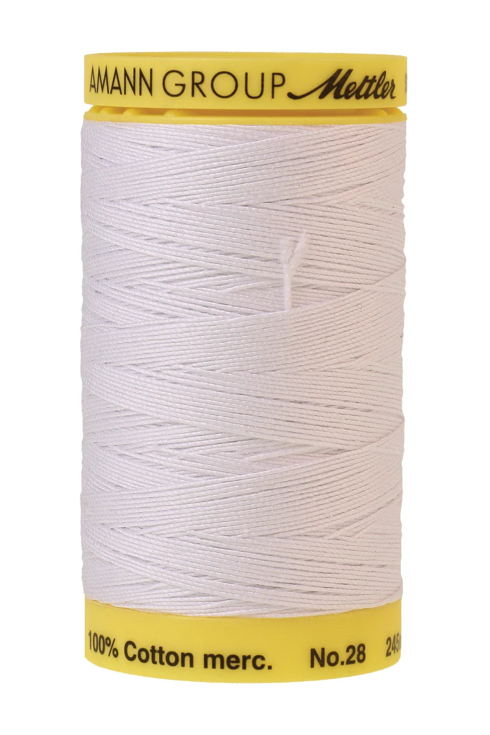 Mettler Silk-Finish 28wt Solid Cotton Thread 275YD White