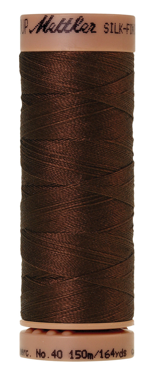Mettler  Silk-Finish 40wt Solid Cotton Thread 164yd/150M Friar Brown