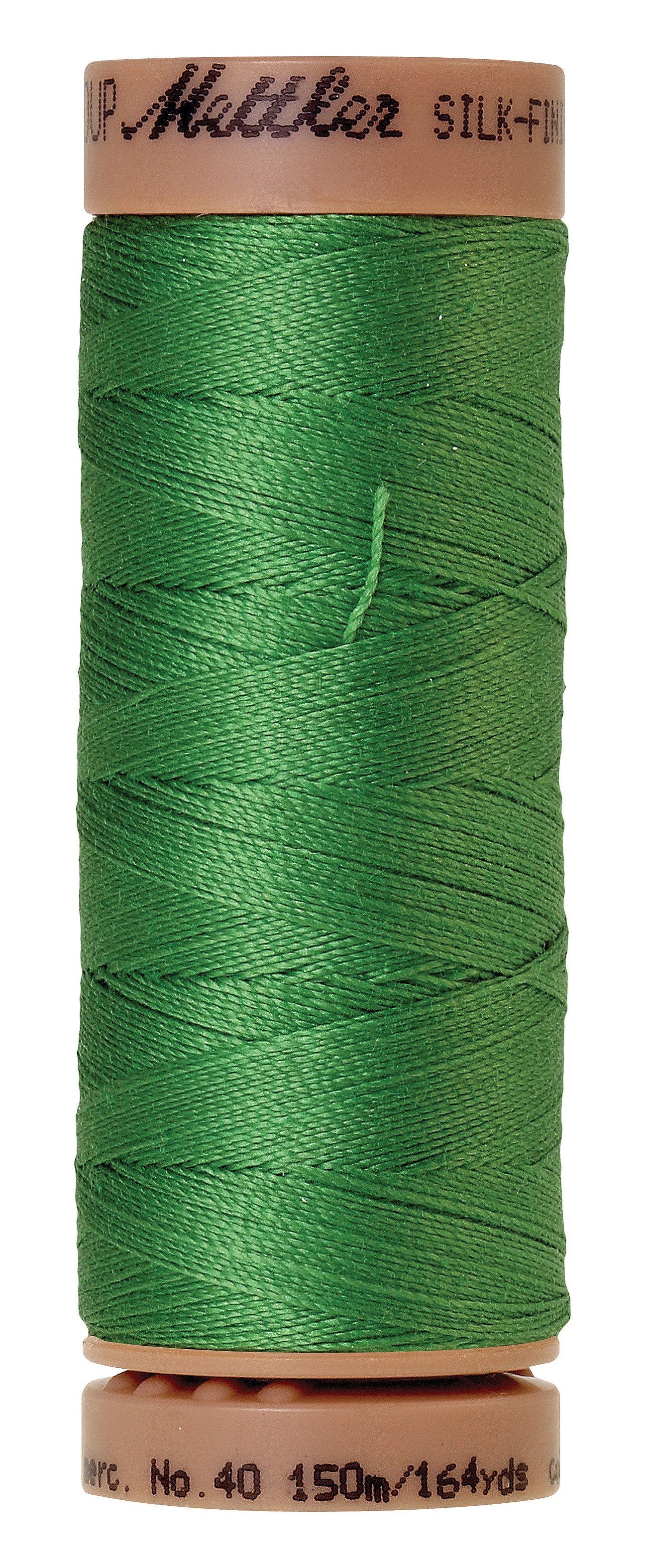 Fil de coton solide Mettler Silk-Finish 40wt 150 m (164 yd) Vert vif