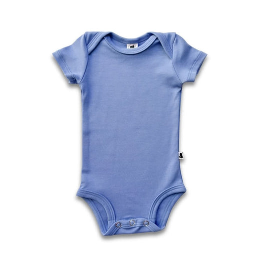 Bamboo Baby Short-Sleeved Onesie | Tidal Blue
