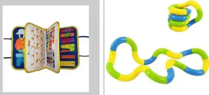 Nouvelle planche d'activités pour enfants Busy Board, jeu d'apprentissage de l'habillage et du boutonnage pour bébé, jouet d'apprentissage sensoriel préscolaire pour l'éducation précoce