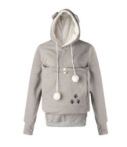 Sweatshirt With Pockets – Women’s Casual Solid Cat Lover Hoodie