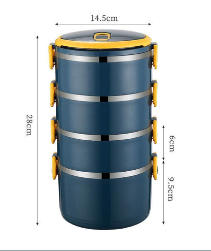 Multilayer Thermal Stainless Steel Insulated Lunch Box for Adults