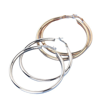 Women's Fashion Simple Large Hoop Earrings