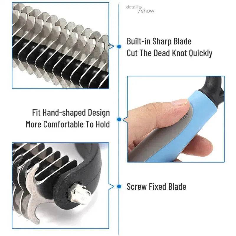 Hair Grooming Brush comb For Pet Dog Cat Deshedding comb