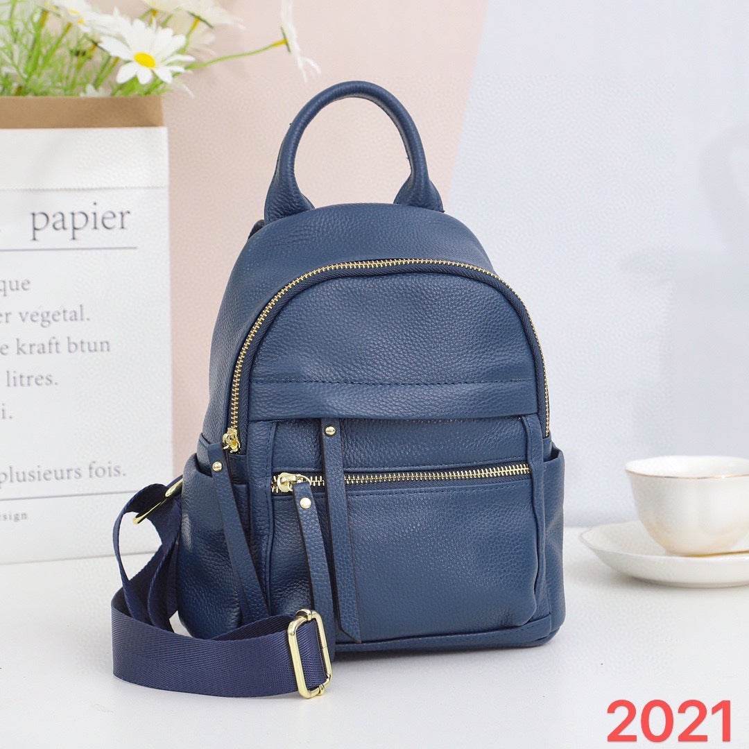 Fashion All-matching Leather Travel Bag Large-capacity Backpack